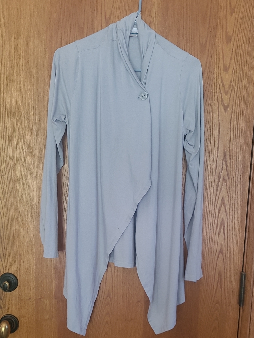 Columbia Light Gray Outdoor Shirt with Blue Accent